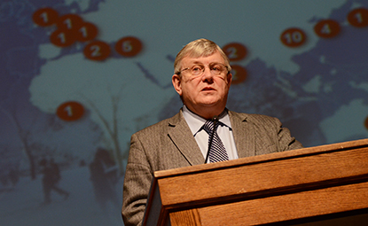 President Earl H. Potter III with a visitor