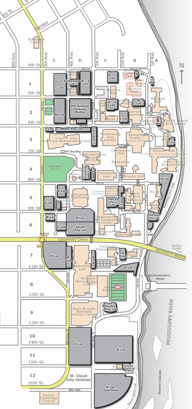 Campus map - parking