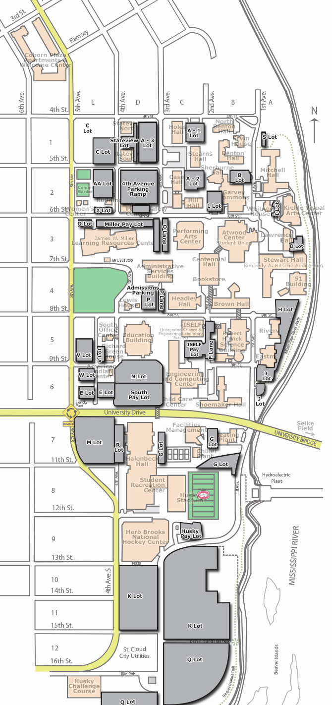Campus map - parking