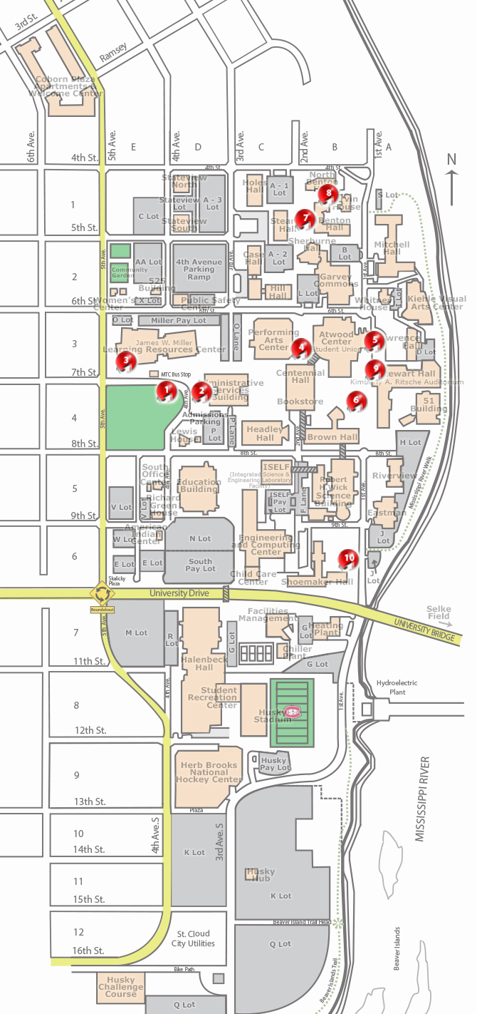 Campus map - Virtual Tours