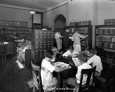 Old Model School library children's room, 1930s