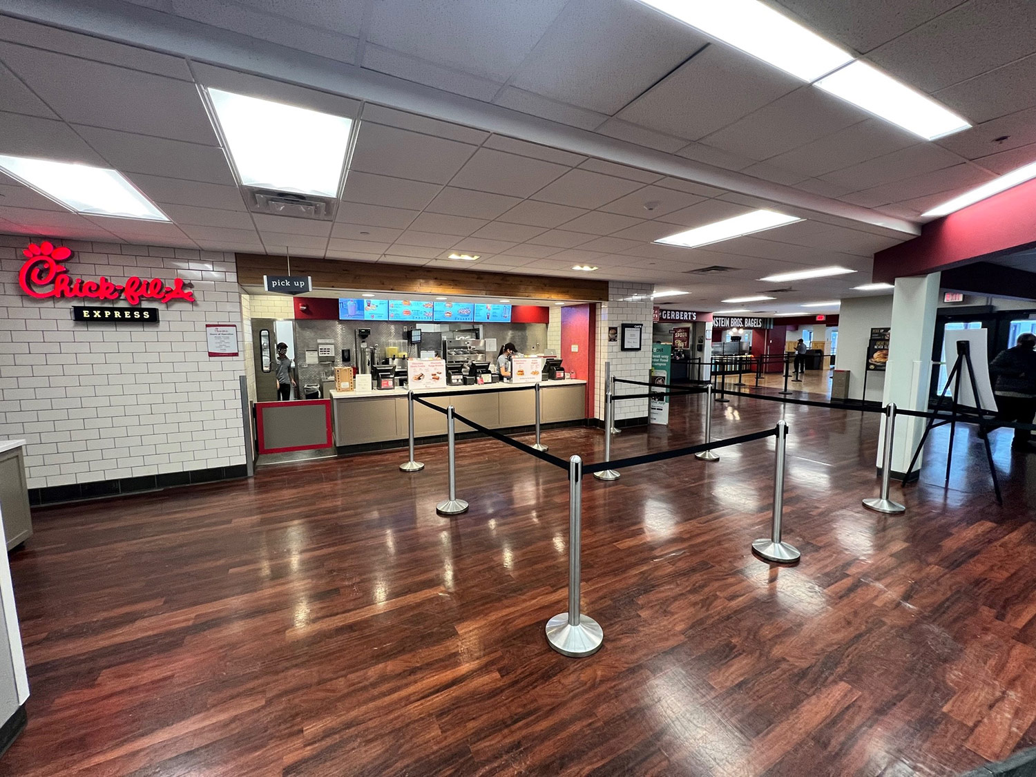 An interior view of the Chick-fil-A restaurant at Atwood Memorial Center.