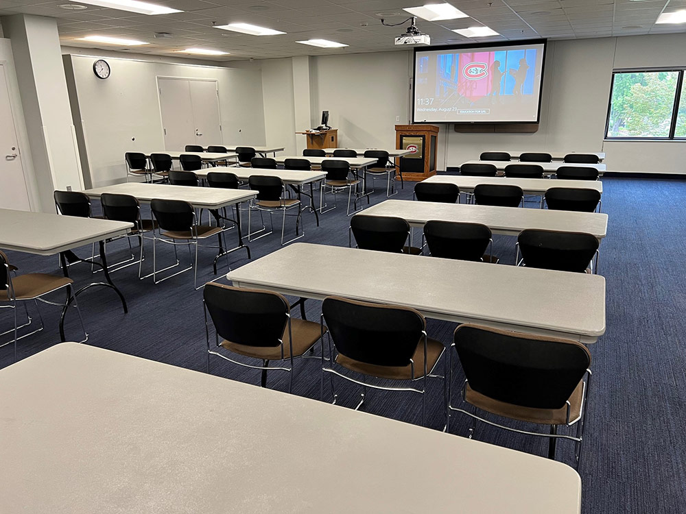 an interior view of the Glacier Room in Atwood Memorial Center