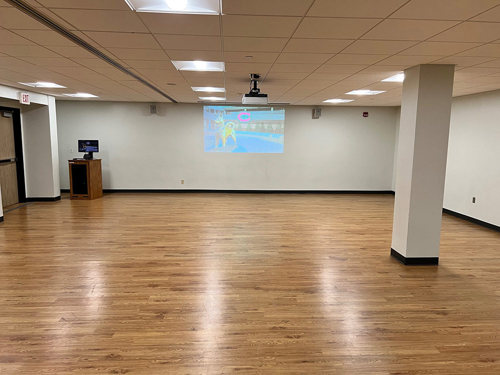 an interior view of the Rehearsal Room in Atwood Memorial Center