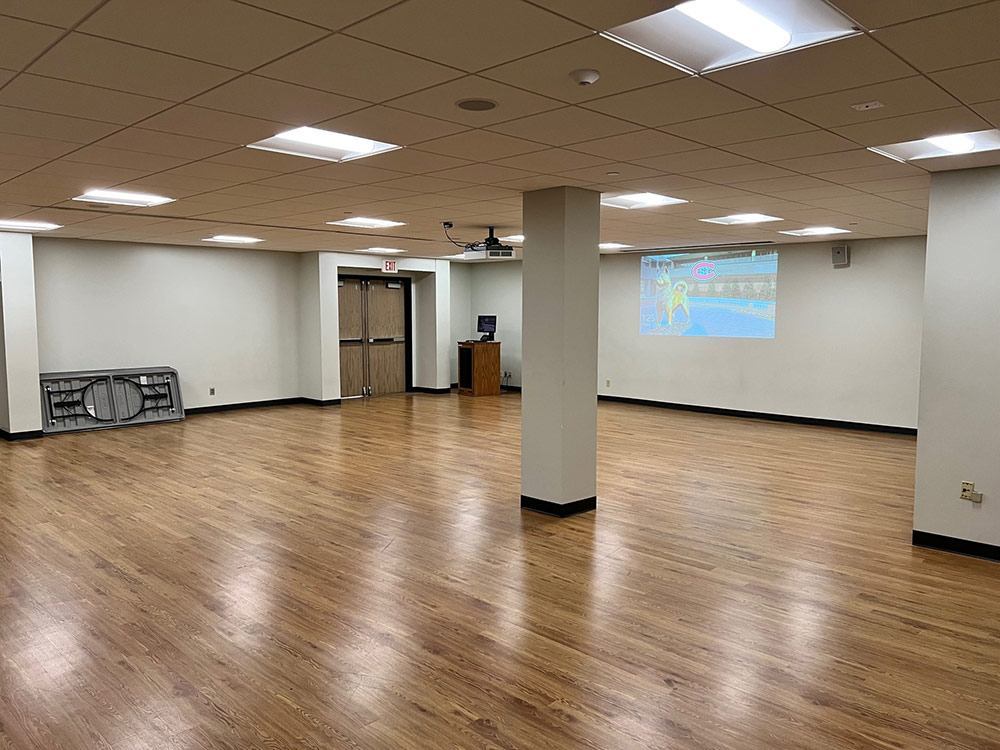 an interior view of the Rehearsal Room in Atwood Memorial Center