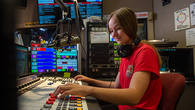 Student at KVSC control board