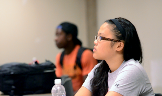 Student in the classroom