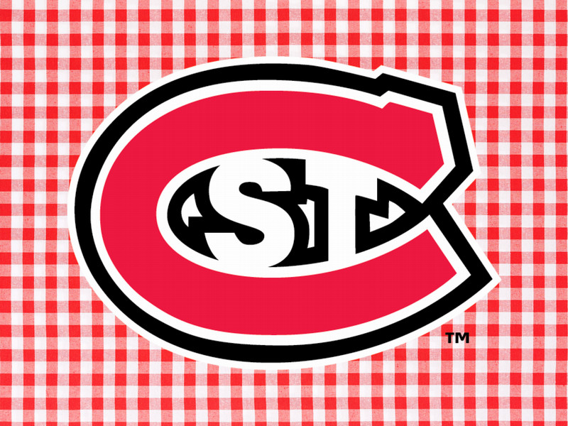 St. C logo with checkered background
