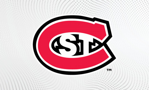 St. Cloud State St. C logo on dotted textured gray background