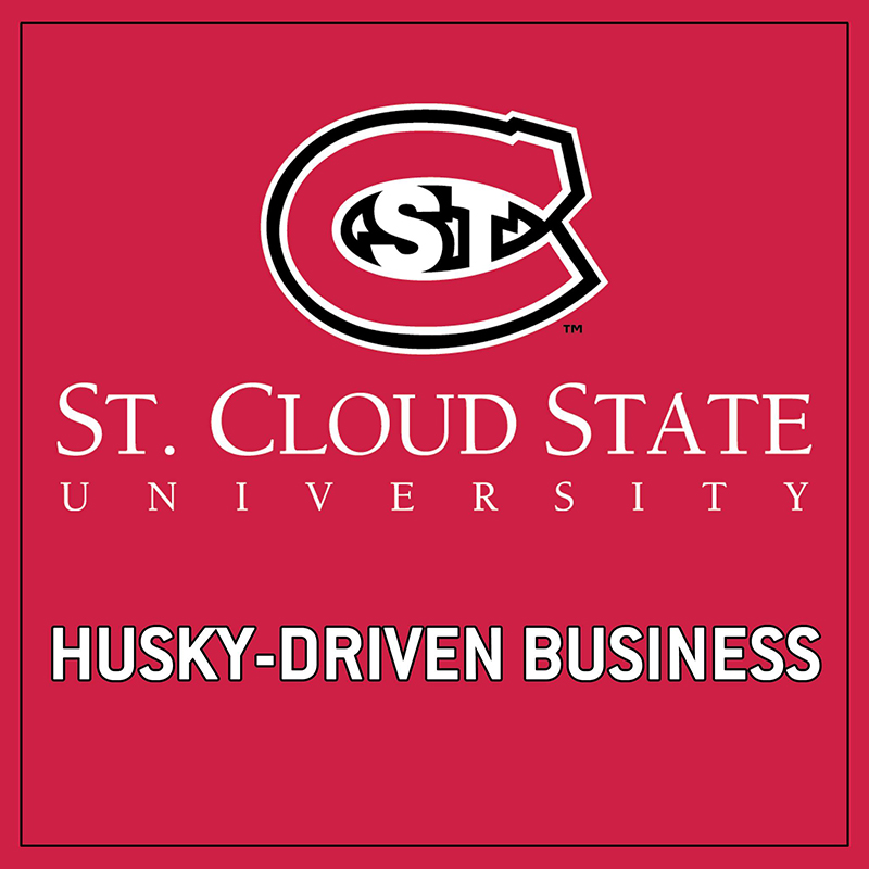 Husky-Driven Business window cling design