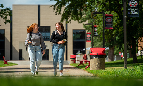 St. Cloud State University Students walking on campus