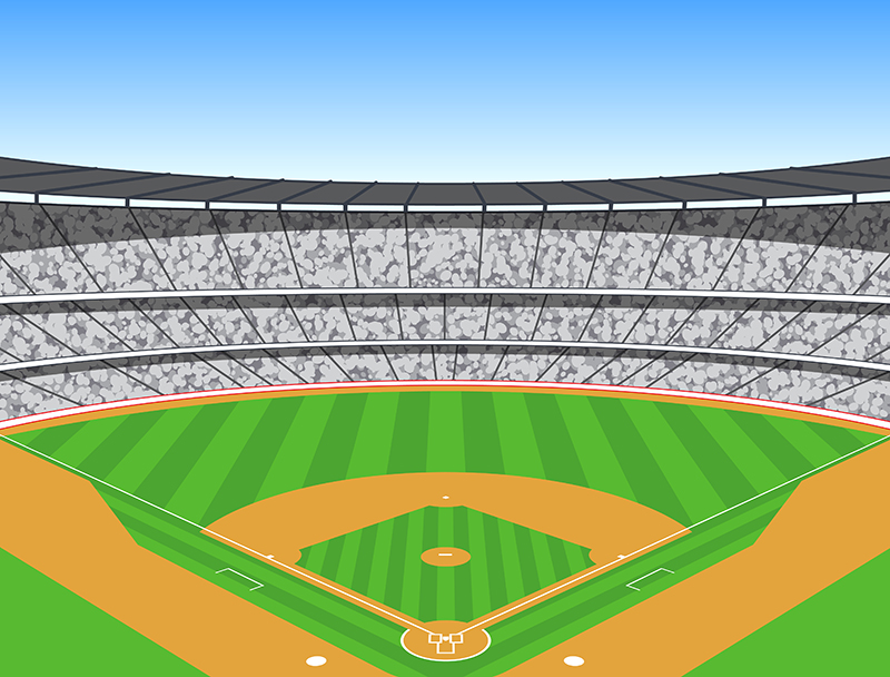 Illustration of a ballpark