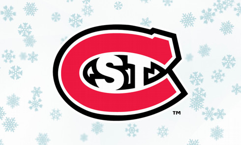 St. Cloud State St. C logo on snowflake background