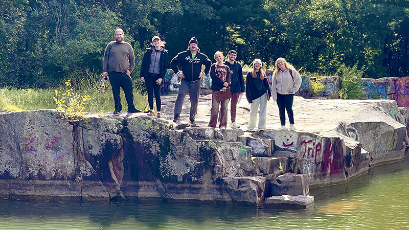 Students on a field geology trip.