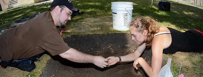 St. Cloud State Anthropology students participate in a field project.