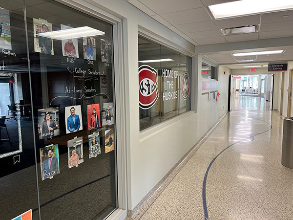 Atwood Memorial Center mail hallway