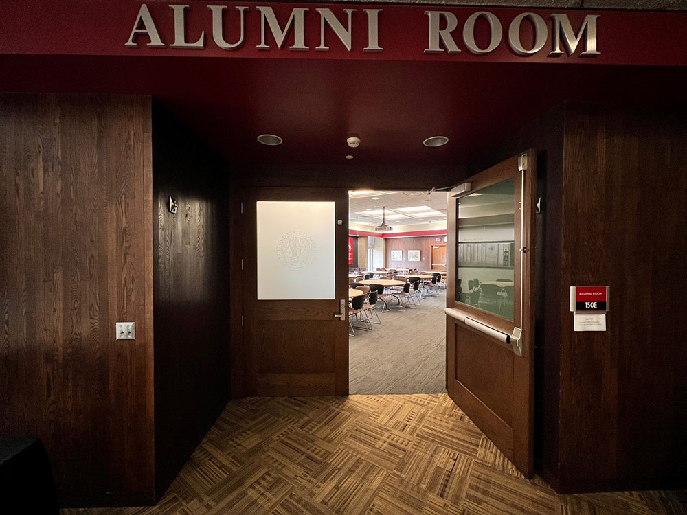 an exterior view of the Alumni Room in Atwood Memorial Center