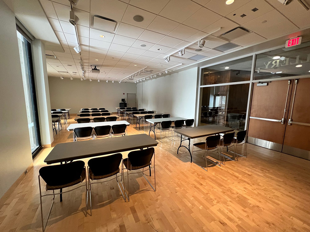 an interior view of the Gallery Room in Atwood Memorial Center