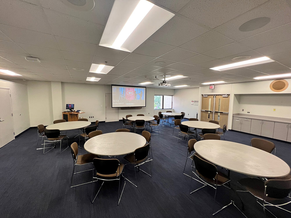 an interior view of the Glacier North Room in Atwood Memorial Center