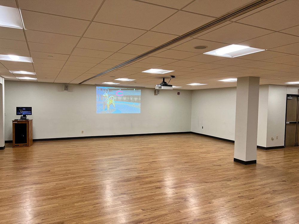 an interior view of the Rehearsal Room in Atwood Memorial Center