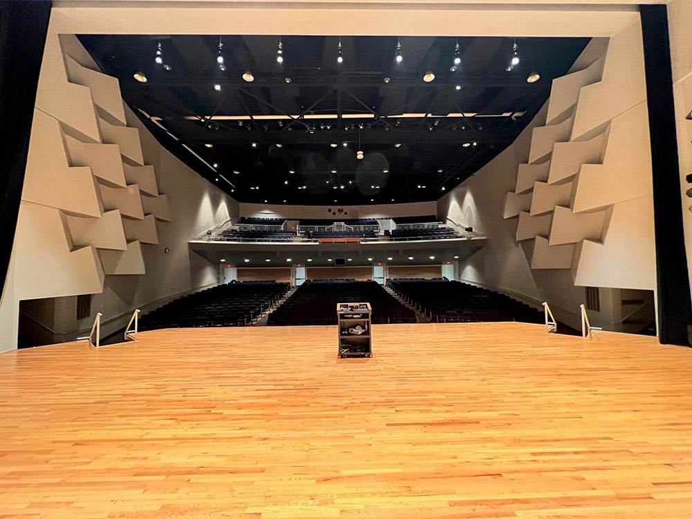 an interior view of Ritsche Auditorium in Stewart Hall