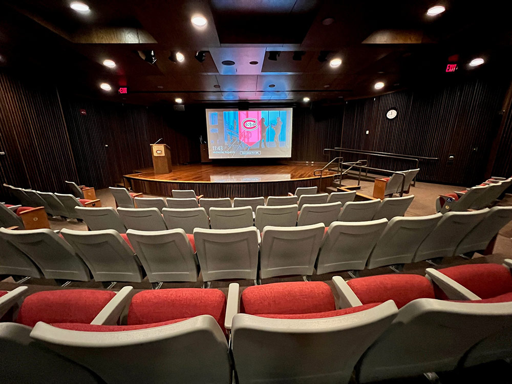 an interior view of the Atwood Theatre