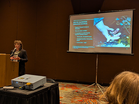 Sam Skinner presenting at conference