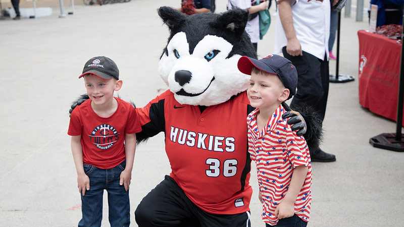 Blizzard mascot during a parade