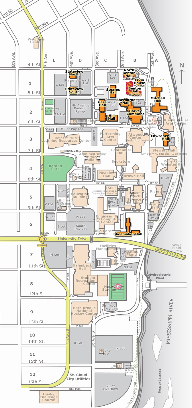 Campus map - Residential Halls