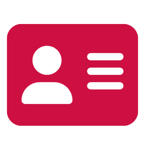 Red icon of membership card