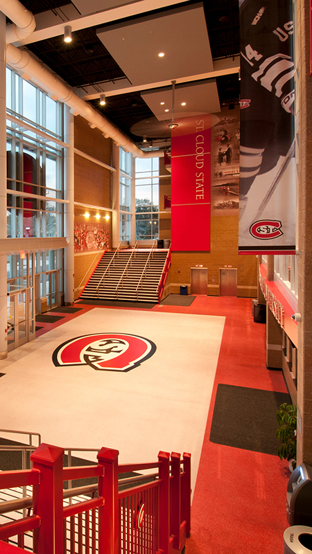 Atrium area of Herb Brooks National Hockey Center