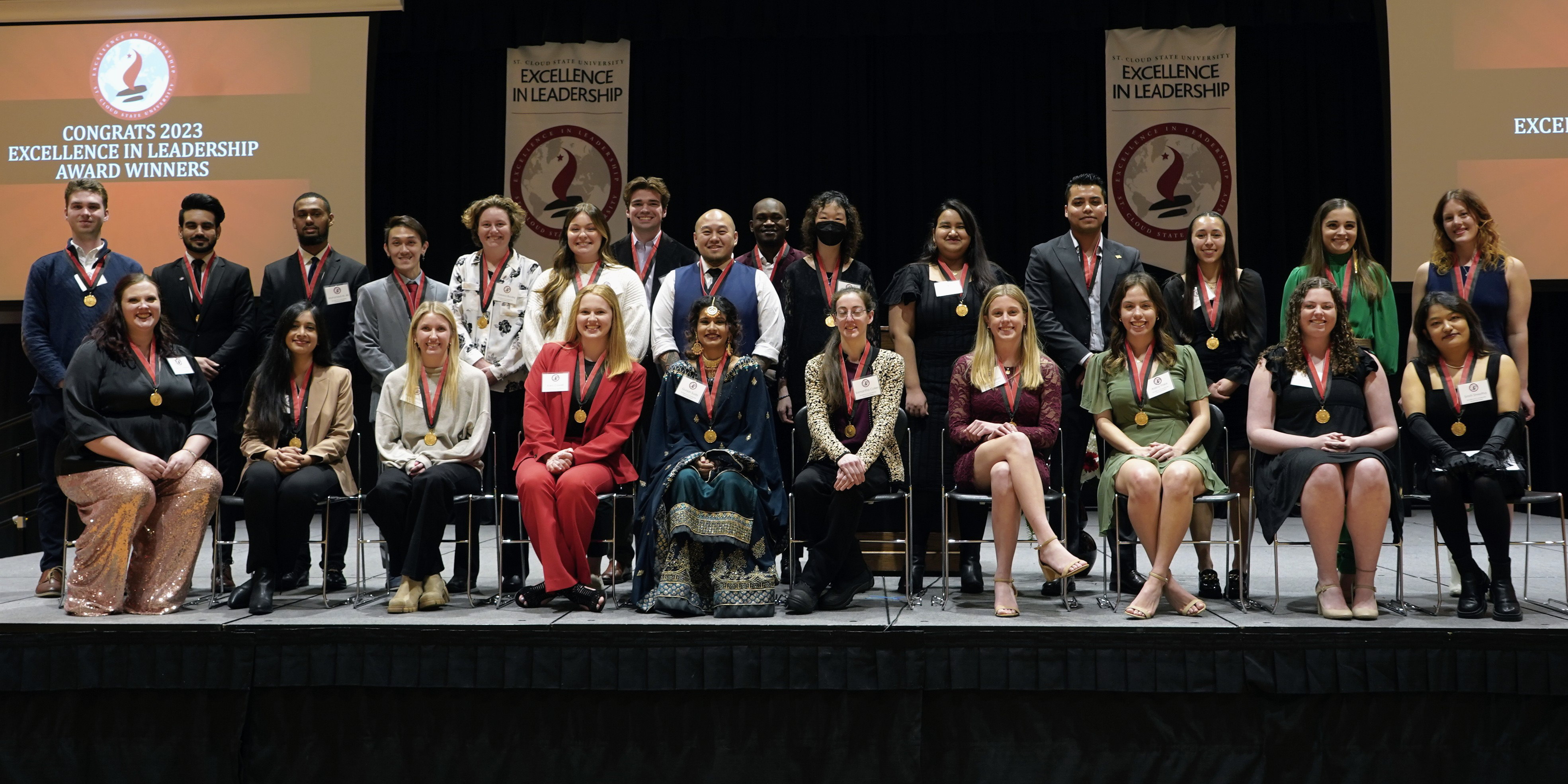 St. Cloud State Award recipients at the 2023 Excellence in Leadership ceremony