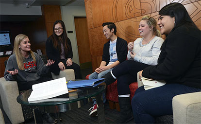 Students in Atwood Memorial Center