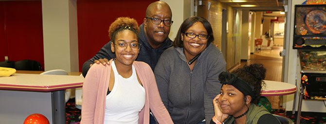 Student with family