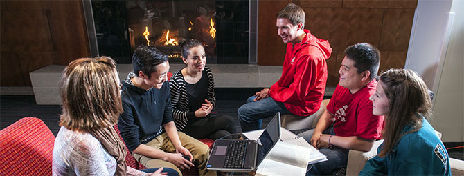 student group having a discussion