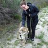 Cheetah Walk, Kerrien Smith: This photo shows what was such a unique experience for me to be able to walk an animal that I've never actually seen in person before and have it be such a calm animal with me. I was terrified the whole entire time, but this big jungle cat is just walking with me like a dog would. It was a highlight of my education abroad experience because it would have never happened in my entire life if I had not chosen to study in South Africa. 