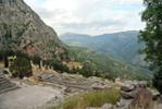 Into the Ruins, Madison Myrvik: Within the mainland of Greece, there are many sites where ancient ruins exist. This picture shows one of the most sacred lands to the Greeks. Delphi was the location of the oracle of Apollo. This site was said to be chosen for the sacred temple of Apollo when Zeus released two eagles in opposite directions, and they came together at this location to signify the center of the earth. The majestic lands are situated in the middle of the gorgeous mountains, with no town seen in the distance. The history and natural beauty of this location is why I picked this photo.   