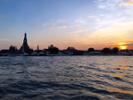 Wat Arun, Bridgette Malchow: Sunset in Thailand. This picture was taken December 27, 2015 in Bangkok, Thailand, It was taken from a taxi boat on the Chao Phraya River that overlooked the temple Wat Arun (Temple of Dawn).