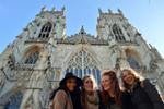 York, Rachel Knutson: The York field trip was amazing because we saw the amazing York Minster. It began its construction in 637 AD and construction on this building has continued. In order to take this shot, the photographer, Ryan Japs, had to sit on the ground and get the view from below. Not only was the Minster amazing, the town was full of character and age.