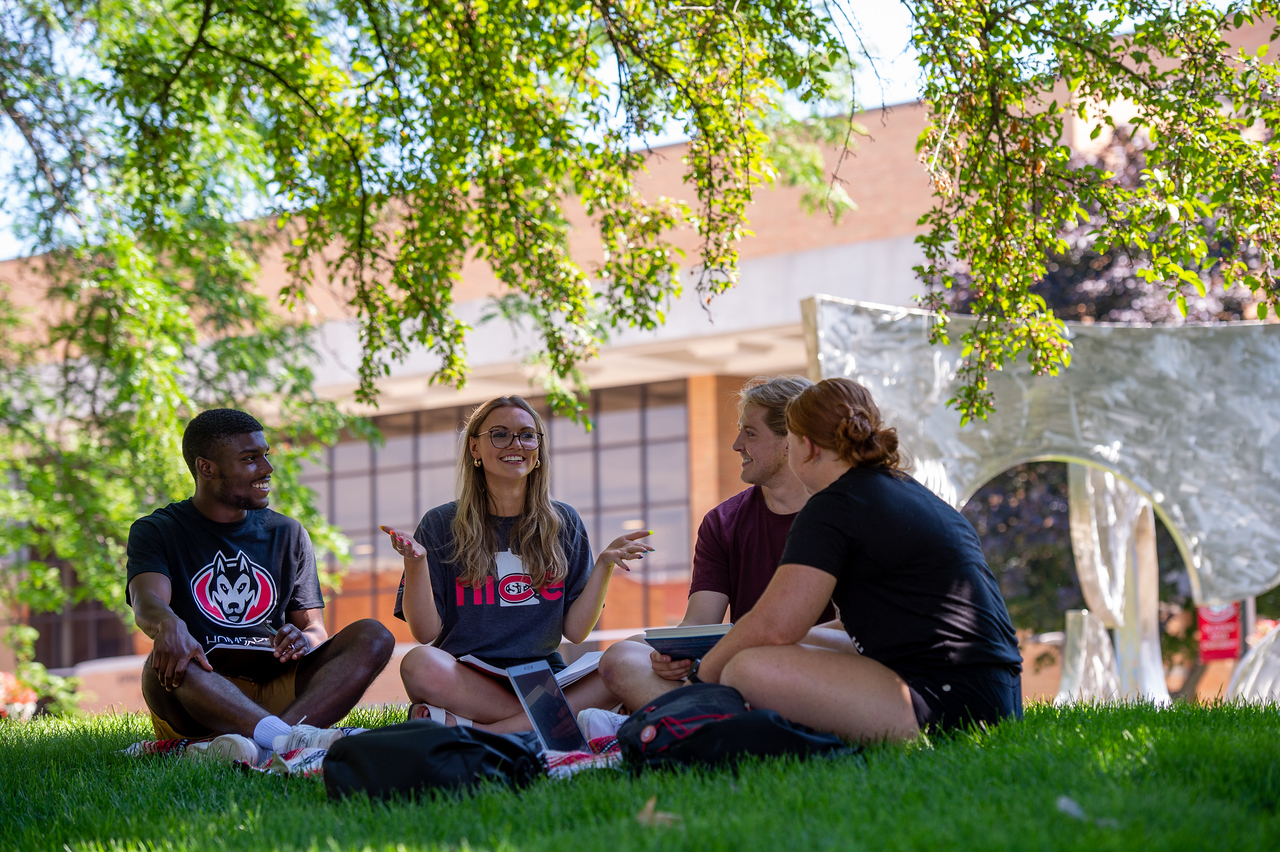 Students talking