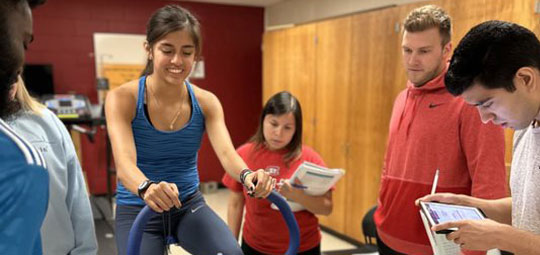 student bike testing