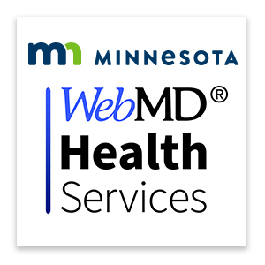 Logo of WebMD Health, Minnesota State's Well-Being program