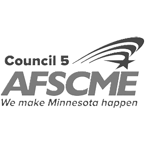 AFSCME Council 5 Logo in grayscale