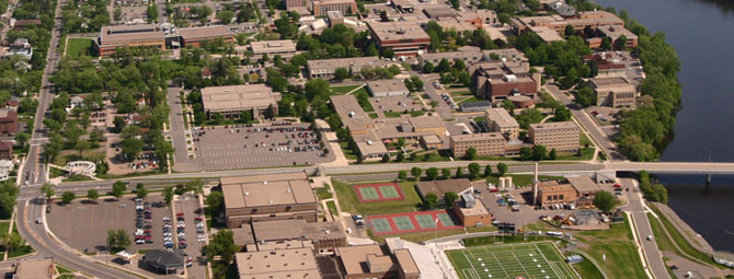 aerial view of SCSU campus