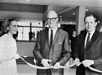 Atwood ribbon cutting at dedication, November 1967