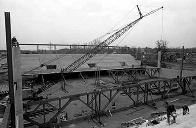 National Hockey Center construction, 1989