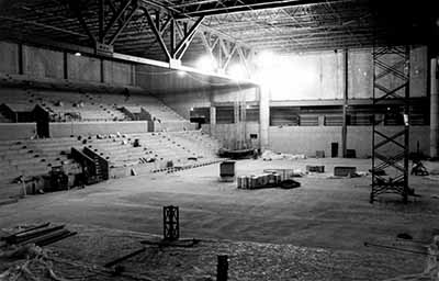 National Hockey Center construction, 1989