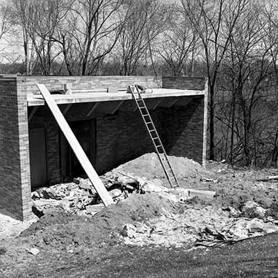 Kiehle addition on southeast side of building, April 1974