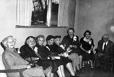 The children of William B. Mitchell at the dedication of Mitchell Hall, October 26, 1958