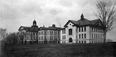 Old Main and Old Model School, 1908